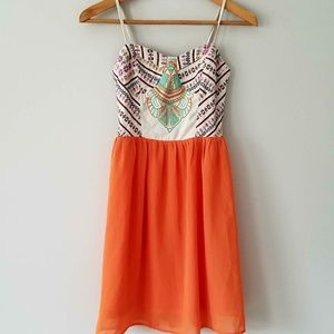 Embroided Strapped Dress